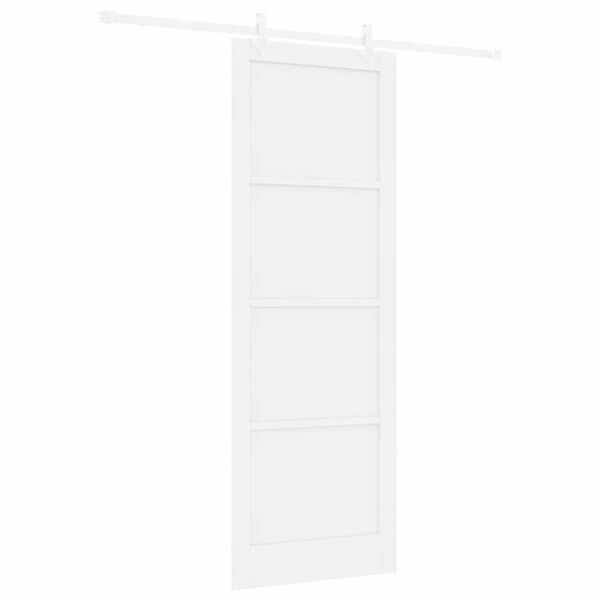 vidaXL Porte coulissante Blanc 83 x 232 cm Pin massif