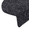 vidaXL Tapis d'escalier autocollants 10 pi&egrave;ces 65 x 21 x 4 cm Noir Demi-rond Grand