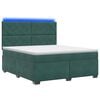 vidaXL Lit boxspring avec matelas Vert fonc&eacute; 140 x 190 cm Velours