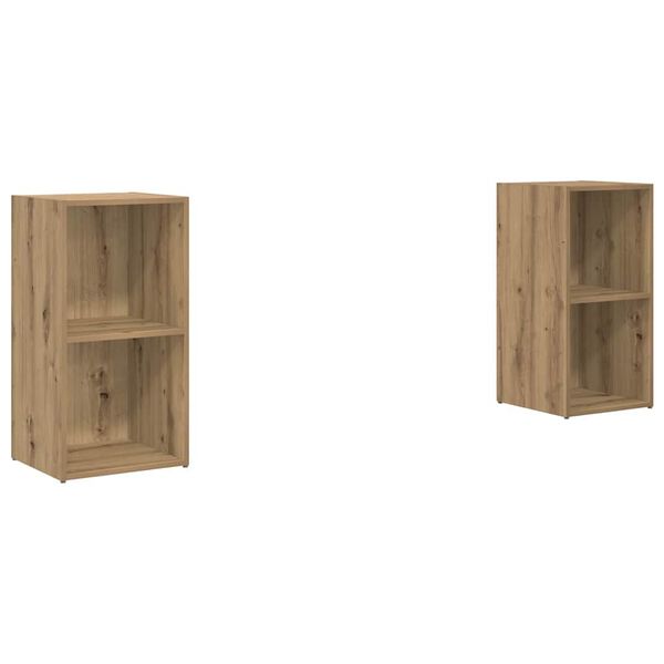 vidaXL Ensemble meuble TV 2 pcs Ch&ecirc;ne artisanal 72 x 35 x 36,5 cm