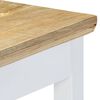 vidaXL Table console Blanc et marron 110x35x75 cm Bois manguier massif