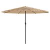 vidaXL Parasol de jardin avec mât en acier marron 388x388x248 cm