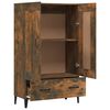vidaXL Buffet haut Ch&ecirc;ne fum&eacute; 70x31x115 cm Bois d'ing&eacute;nierie