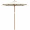vidaXL Parasol de jardin Blanc crème Ø 270 x 260 cm Bambou