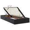 vidaXL Lit avec rangement et LED Noir 100 x 200 cm Simili cuir