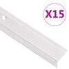 vidaXL Nez de marche forme en L 15 pcs aluminium 100 cm argent&eacute;
