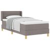 vidaXL Lit &agrave; ressorts avec coussin Taupe 190 x 90 cm tissu