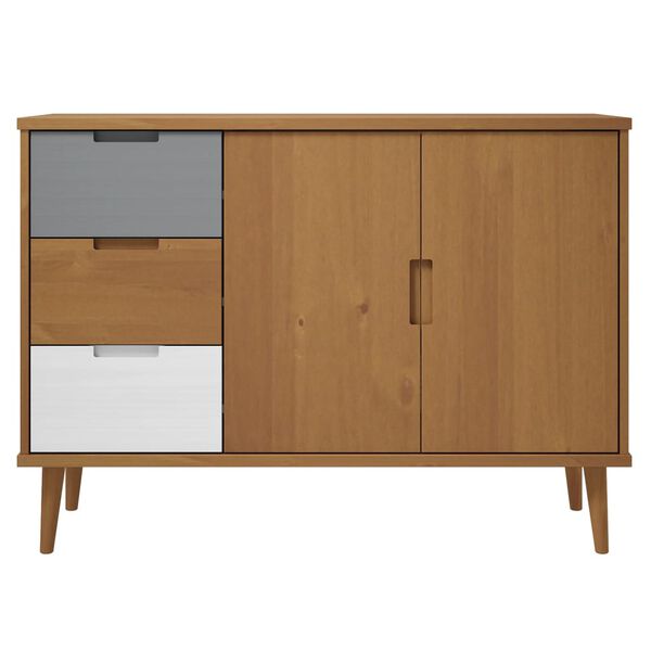 vidaXL Buffet MOLDE Marron 113x40x80 cm Bois massif de pin