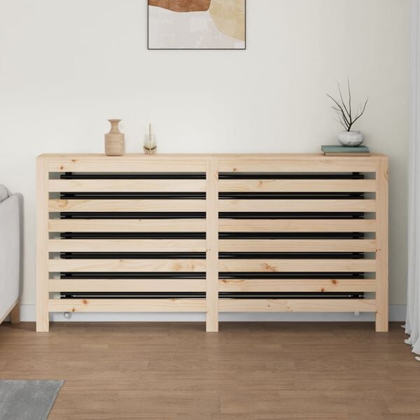 vidaXL Cache-radiateur 169x19x84 cm Bois massif de pin