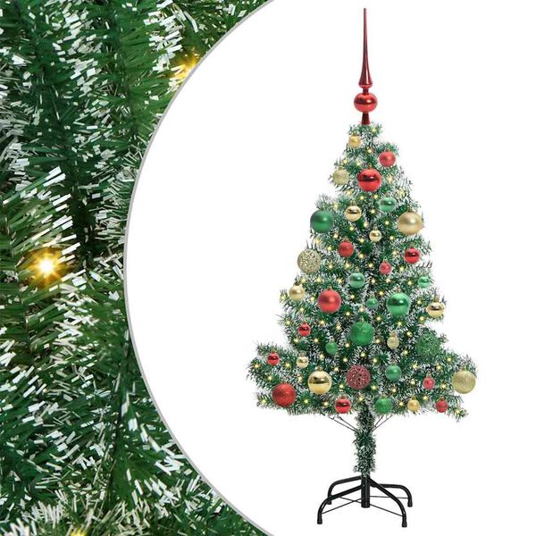 vidaXL Arbre de No&euml;l artificiel floconn&eacute; de neige avec lumi&egrave;re LED