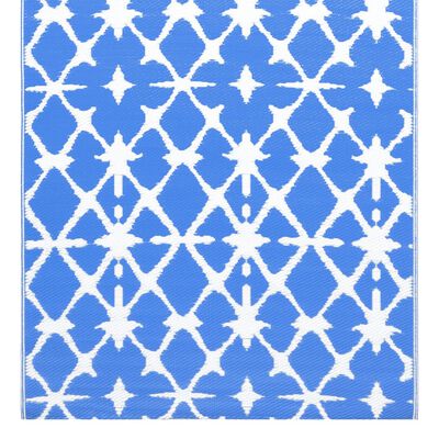 vidaXL Tapis d'extérieur Bleu et blanc 190x290 cm PP