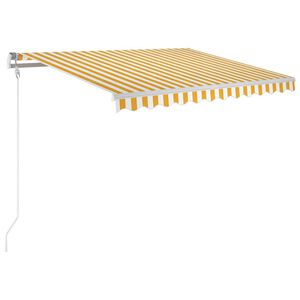 vidaXL Auvent r&eacute;tractable automatique 300x250 cm Jaune et blanc