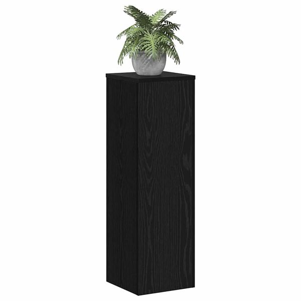 vidaXL Support de Plante 2 pcs Ch&ecirc;ne noir 25 x 25 x 80 cm