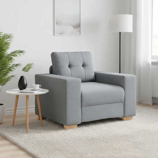 vidaXL Fauteuil Gris clair 100x78x80 cm Tissu
