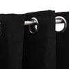 vidaXL Rideaux occultants Aspect lin avec œillets 2 pcs Noir 140x245cm