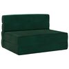 vidaXL Canap&eacute;-lit pliable Vert fonc&eacute; 70 x 80 x 60 cm Tissu