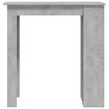 vidaXL Table de bar &agrave; &eacute;tag&egrave;re de rangement Gris b&eacute;ton 102x50x103,5 cm