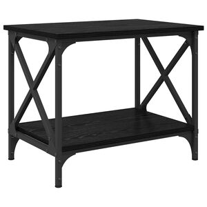 vidaXL Table d'appoint Ch&ecirc;ne noir 55 x 38 x 45 cm Bois d'ing&eacute;nierie