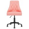 vidaXL Chaise pivotante de salle à manger Rose Velours