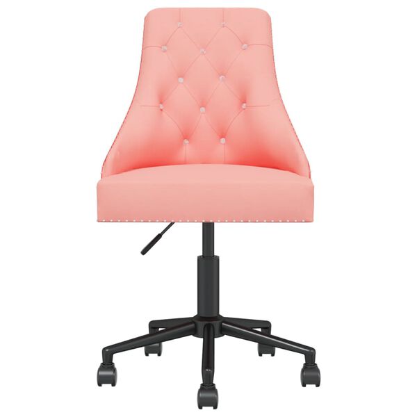 vidaXL Chaise pivotante de salle à manger Rose Velours