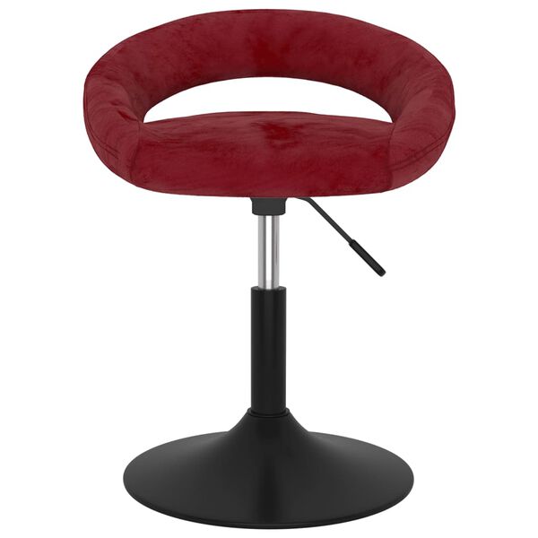 vidaXL Chaises pivotantes &agrave; manger lot de 2 Rouge bordeaux Velours