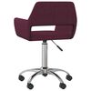 vidaXL Chaises pivotantes &agrave; manger lot de 6 violet tissu