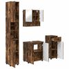vidaXL Ensemble de mobilier de salle de bain 4 pc Ch&ecirc;ne fum&eacute;