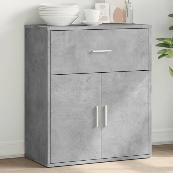 vidaXL Buffet gris b&eacute;ton 60x31x70 cm bois d'ing&eacute;nierie
