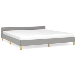 vidaXL Cadre de lit sans matelas gris clair 180x200 cm tissu