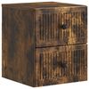 vidaXL Cabinet de chevet mural Ch&ecirc;ne fum&eacute; 33 x 34,5 x 40 cm