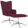 vidaXL Chaise de relaxation avec tabouret Violet Tissu