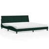 vidaXL Lit avec matelas Hanko vert fonc&eacute; 200x200 cm velours