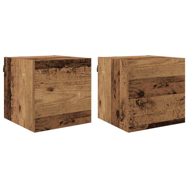 vidaXL Meuble TV mural Bois ancien 30,5 x 30 x 30 cm Bois d&rsquo;ing&eacute;nierie