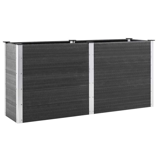 vidaXL Lit sur&eacute;lev&eacute; de jardin 200x50x91 cm WPC Gris