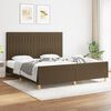 vidaXL Cadre de lit sans matelas marron fonc&eacute; 180x200 cm tissu