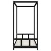 vidaXL Cadre de lit pour enfants noir 90x200 cm bois de pin massif
