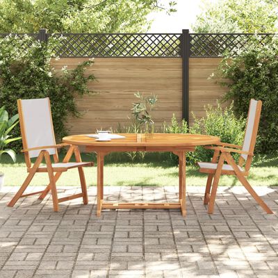 vidaXL Chaises pliables de jardin lot de 2 bois d'acacia et textilène