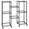 vidaXL Jardini&egrave;re avec roues 83x25x83,5 cm Noir Fer