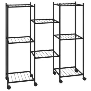 vidaXL Jardini&egrave;re avec roues 83x25x83,5 cm Noir Fer
