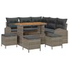 vidaXL Ensemble de canap&eacute; de jardin 9 pc 8-Nombre de places Gris