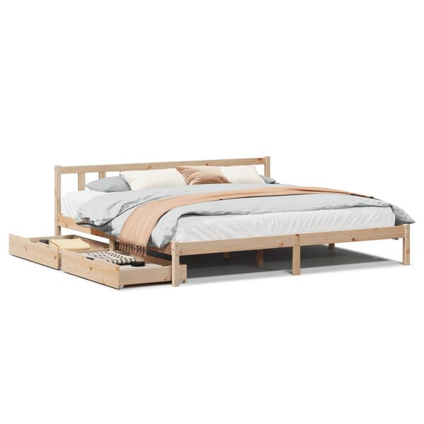 vidaXL Cadre de lit sans matelas 180x200 cm bois massif de pin