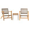 vidaXL Ensemble de bistro 3 pcs beige r&eacute;sine tress&eacute;e et bois d'acacia