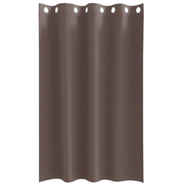 vidaXL Rideaux occultants avec anneaux 2 pcs Marron fonc&eacute; 175 x 140 cm