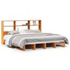 vidaXL Lit biblioth&egrave;que sans matelas cire marron 200x200cm bois massif