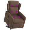 vidaXL Fauteuil de massage inclinable Marron Tissu