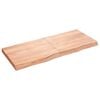 vidaXL Comptoir de salle de bain marron 120x50x(2-6) cm bois trait&eacute;