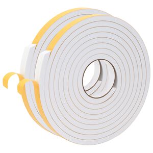 vidaXL Ruban adh&eacute;sif en mousse 2 pcs Blanc 20mm x 5m Mousse CR