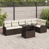 vidaXL Ensemble de canapé de jardin 7 pcs Marron Poly Rattan