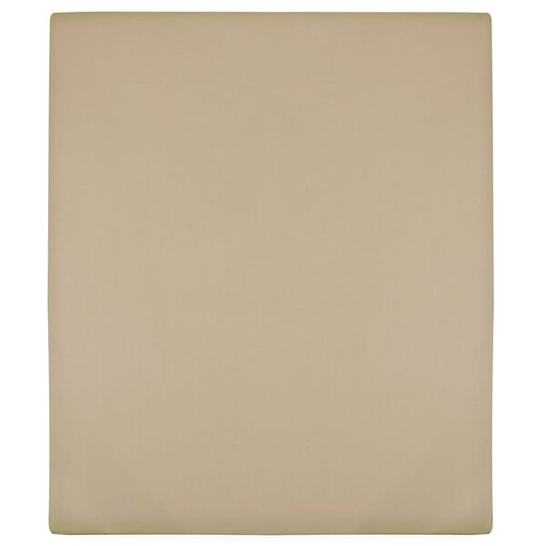 vidaXL Drap-housse Jersey Taupe 180x200 cm Coton
