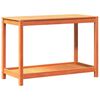 vidaXL Table de rempotage avec &eacute;tag&egrave;re cire marron bois massif de pin